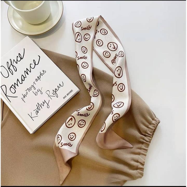 ShieldChic - Wholesale Scarf - Women's - Vintage Printed Slim Hair Silky Scarf14