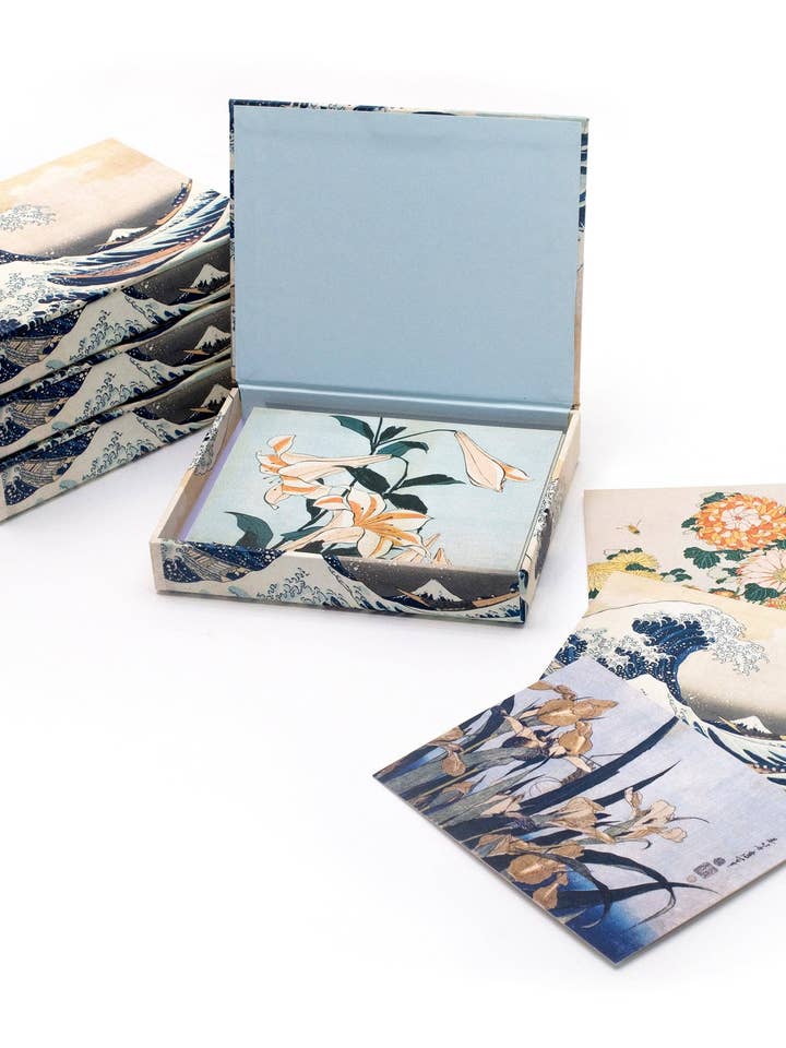 Tarjetas de Notas en Caja de Recuerdos de Hokusai para venta al por mayor de Pomegranate