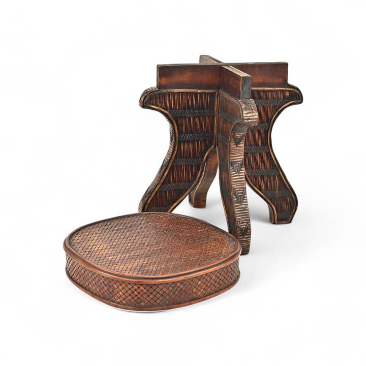 Cheungs Home Decor - Wholesale Stool - Vintage Style Wood Collapsible Stool - Medium Brown2