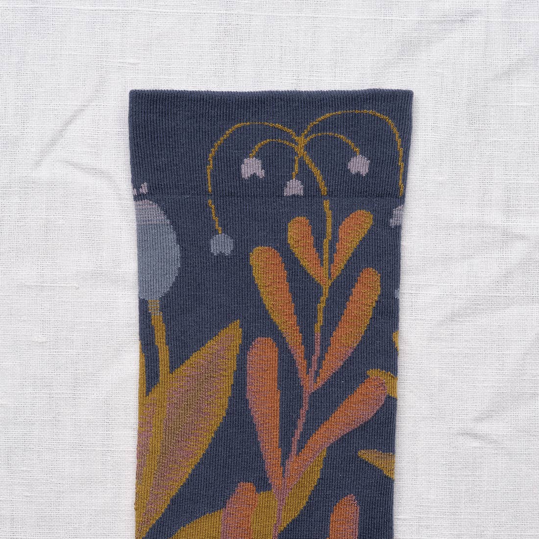 Bonne Maison - Wholesale Socks - Unisex - Denim Plant Sock1