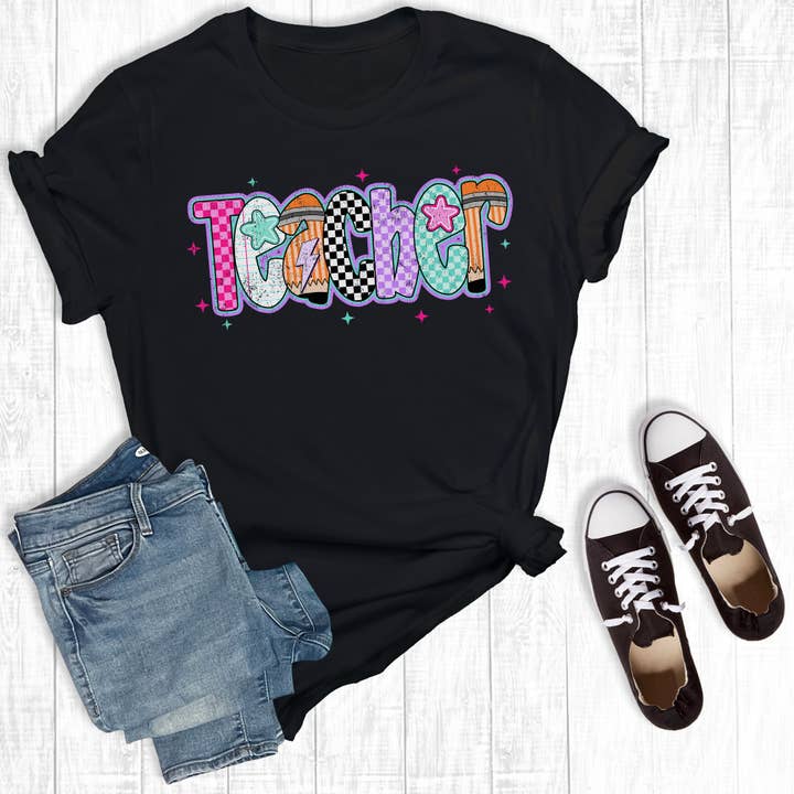 Coquette Teacher Graphic Tee for wholesale by Rebel Rose
