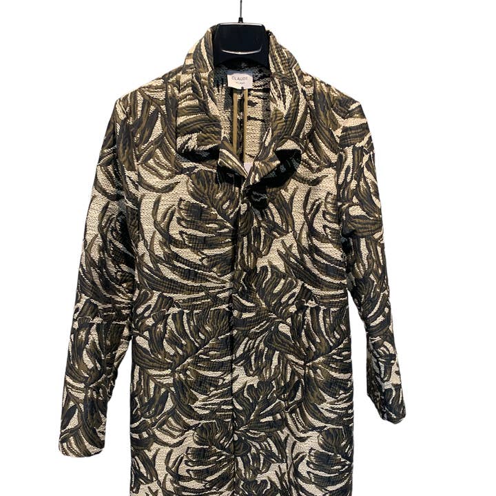 Long Jacquard Coat for wholesale by CLAUDE MILANO