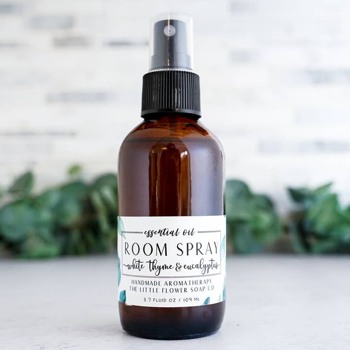 The Little Flower Soap Co - Wholesale Room & Linen Spray - White Thyme and Eucalyptus Room Spray
