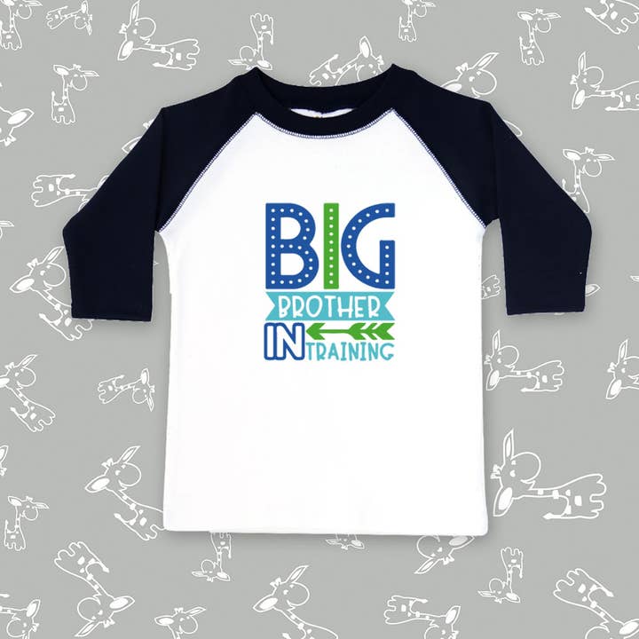 "Big Brother in Training" - Boys Raglan Shirt for wholesale by ImprintKidsClothing