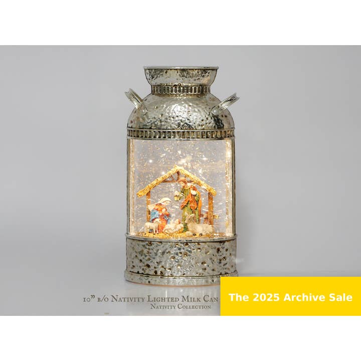 10" Battery-Operated Lighted Nativity Glitter Globe for wholesale by IEGIFT