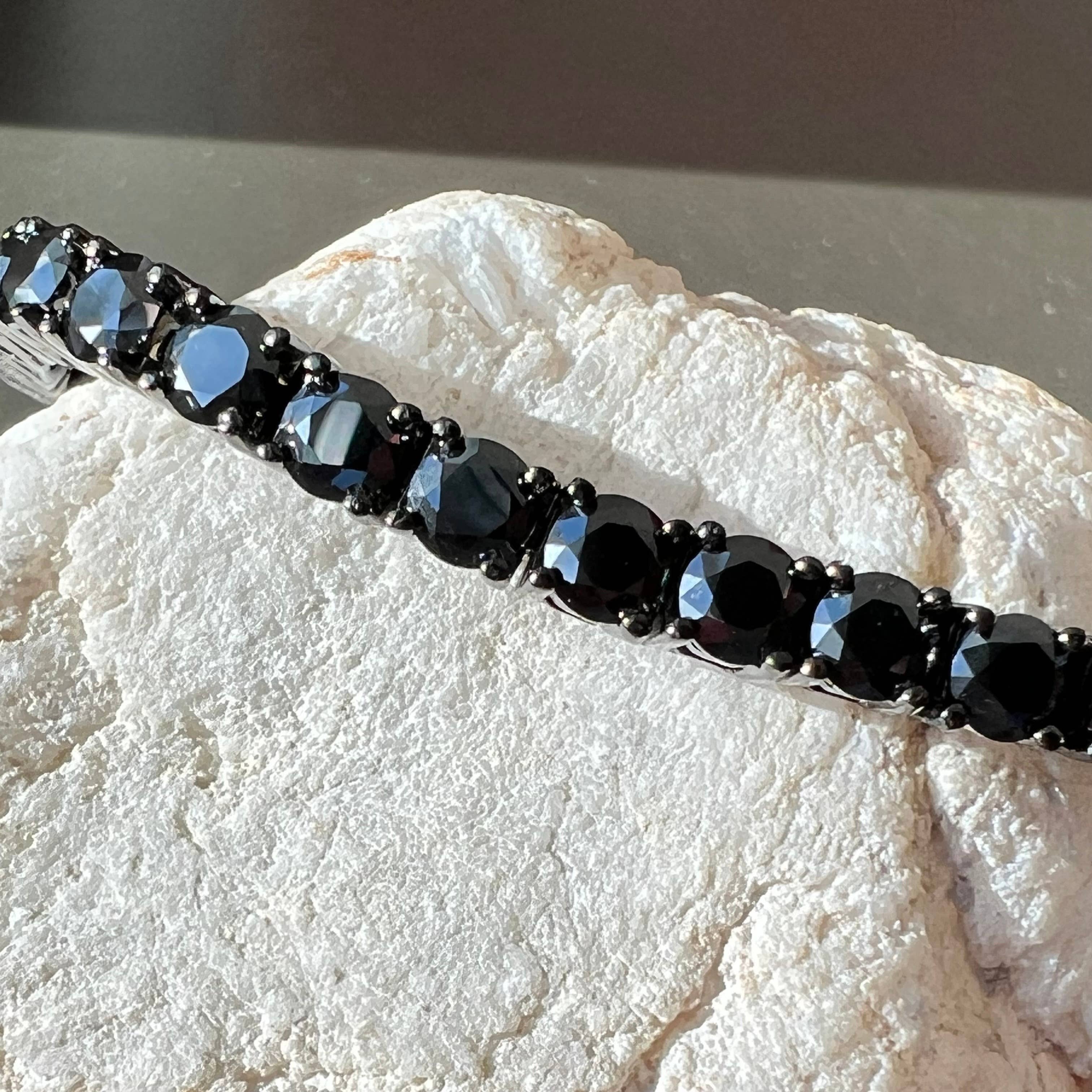 Remcon Fine Jewels – Großhandel Tennis-Armband – Schwarzes Moissanit-Armband mit schwarzem Rhodium.5