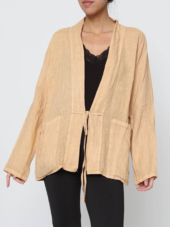 LÉA & LUC - Wholesale Outerwear Vest - Women's - 100% Linen Vest REF. 788920