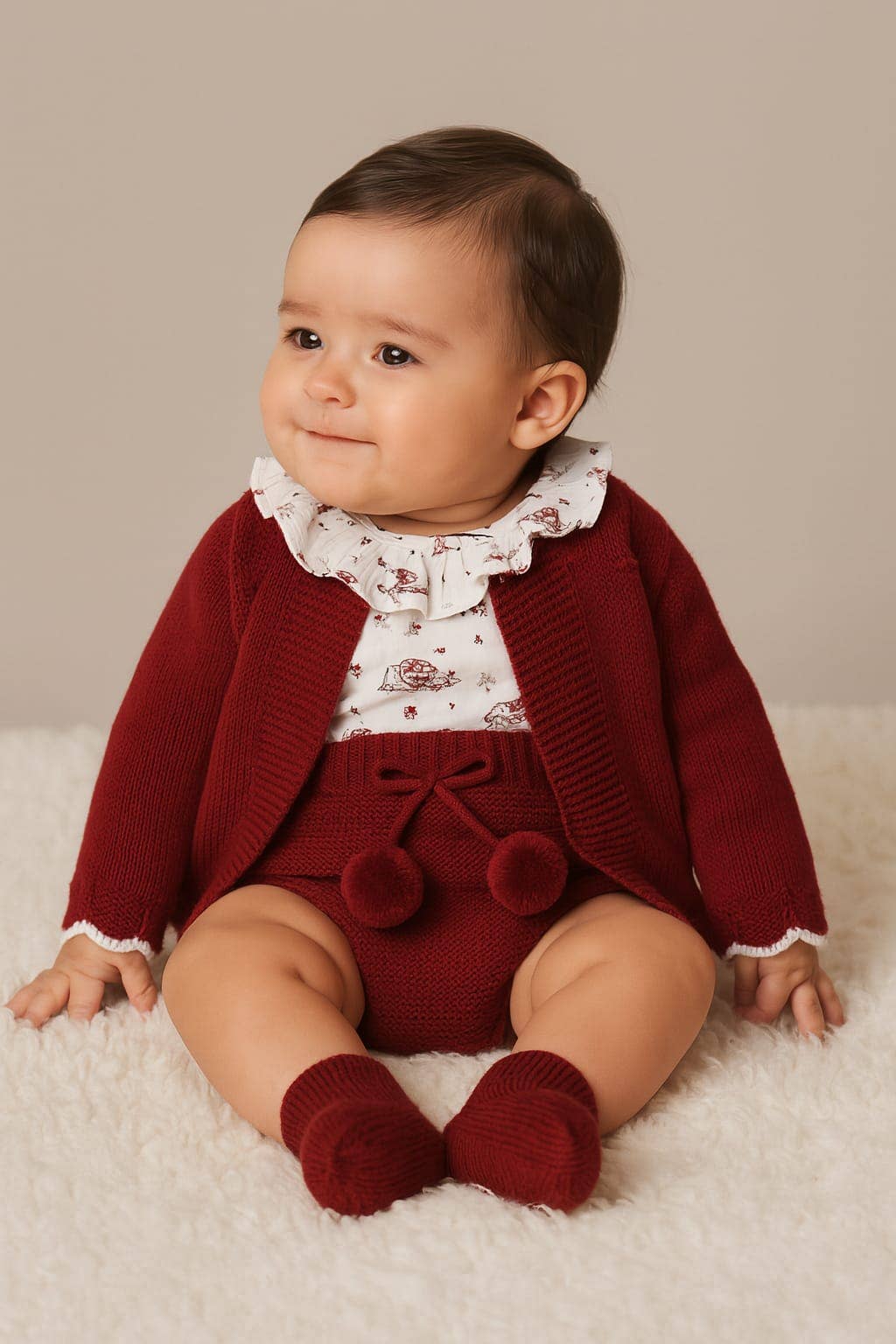 Cotton Socks - Wholesale Clothing Set - Baby - 472 Knit set with shirt + cover + coat6