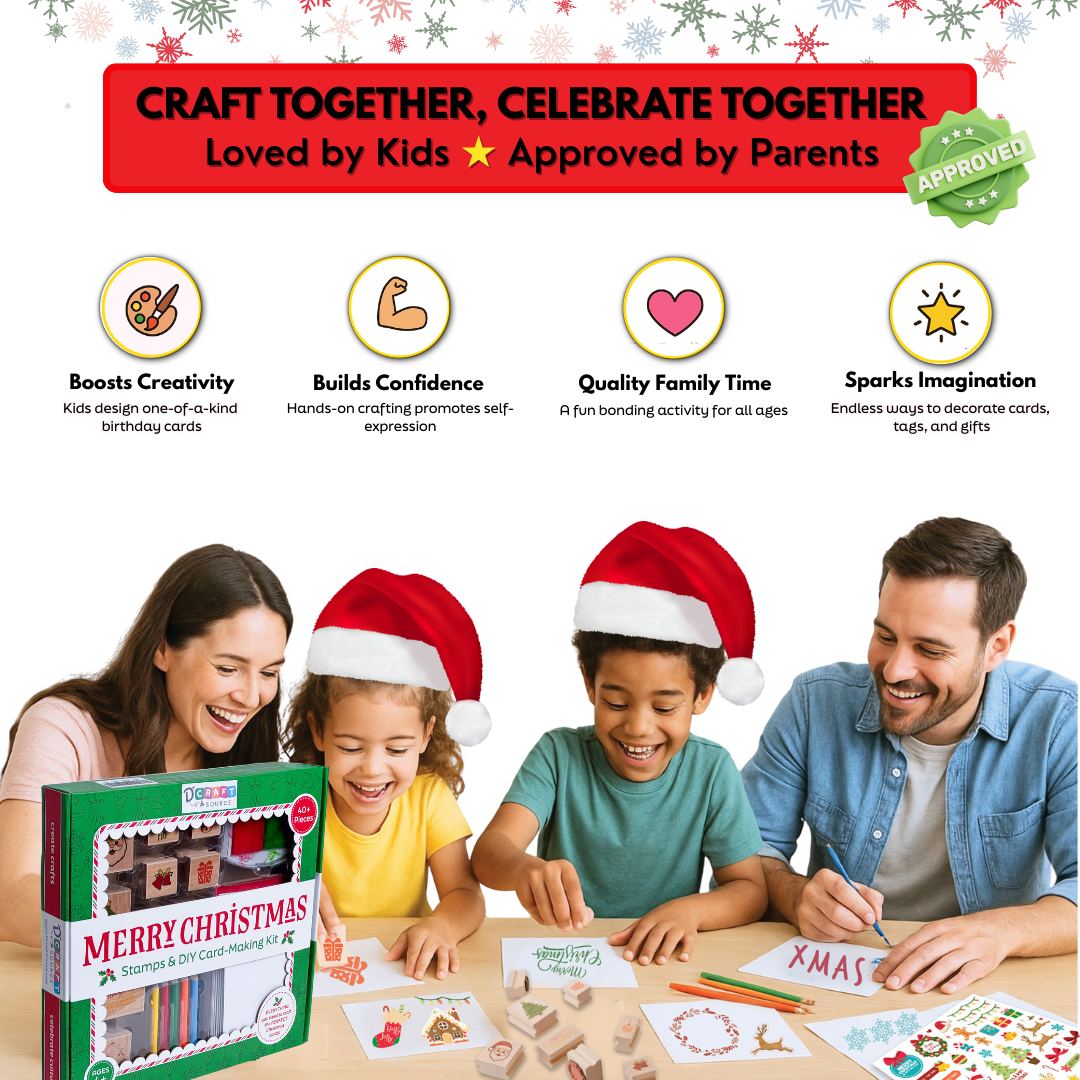 Dcraftsource – wholesale DIY craft kit – CHRISTMAS-WOODEN STAMP & DIY CARD MAKING KIT8