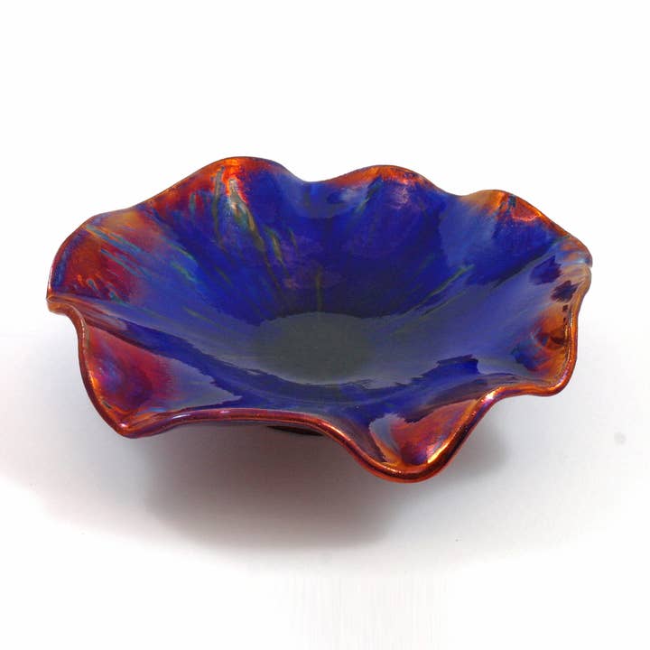 Ciotola blu e rame per la vendita all'ingrosso da parte di Ceramiche Lega