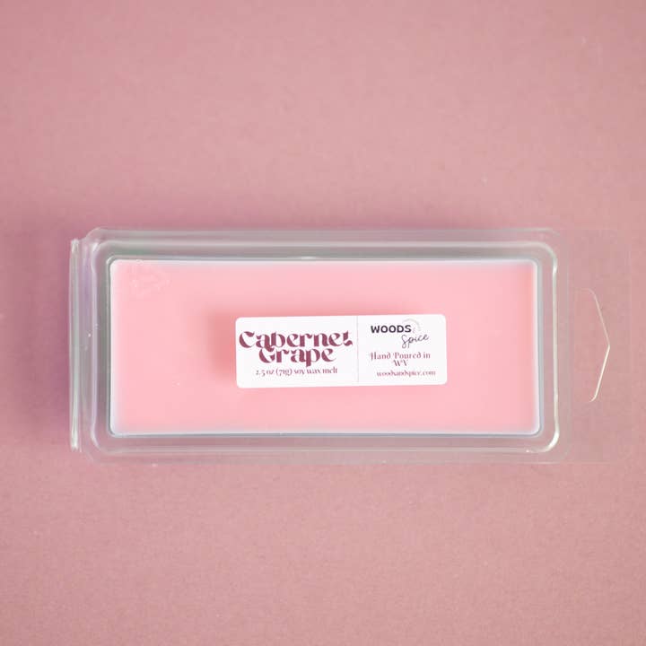 Cabernet Grape 2.5 OZ Soy Wax Melt for wholesale by Woods & Spice