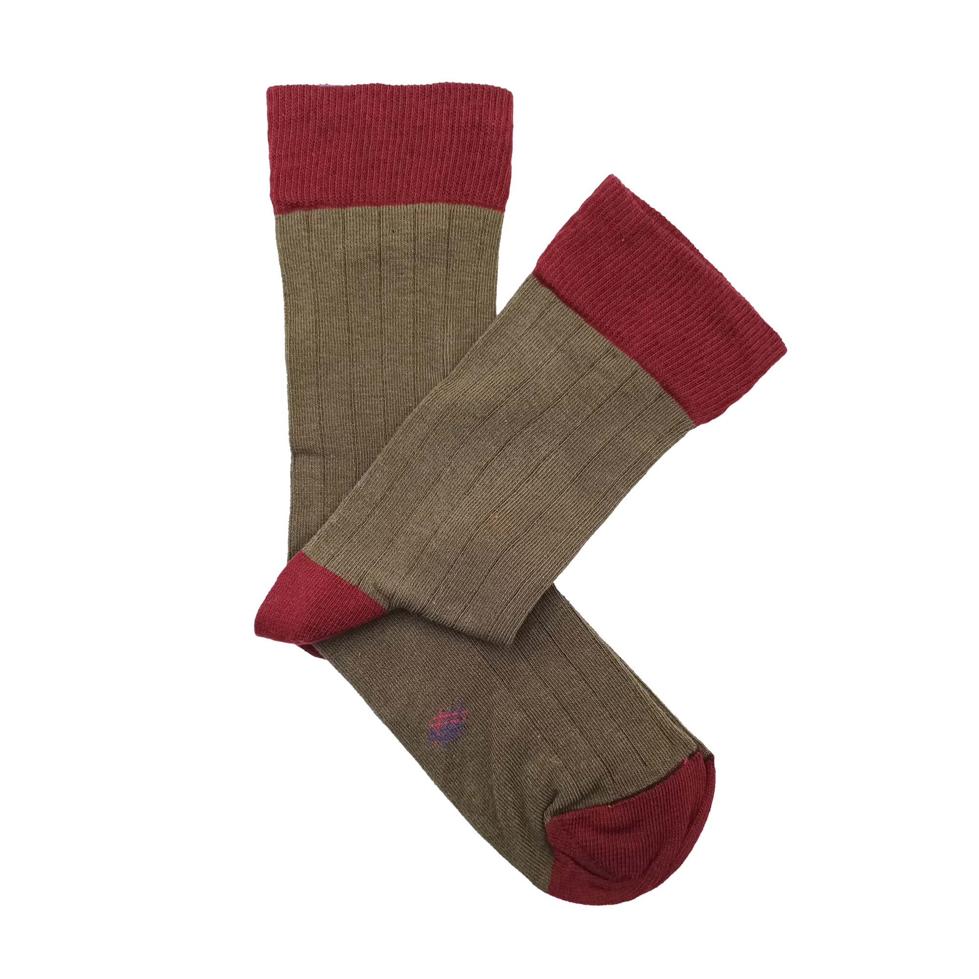 Naja Bordeaux MissCalcetin Low Shaft Ribbed Naja-Bordeaux for wholesale on Faire1