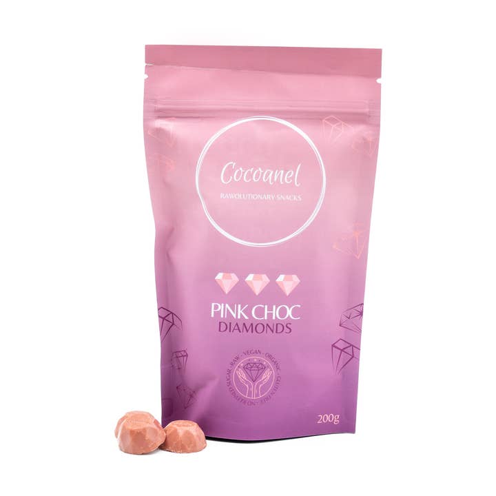 Cocoanel - Wholesale Chocolate Covered Sweets - Pink Choc Diamonds0