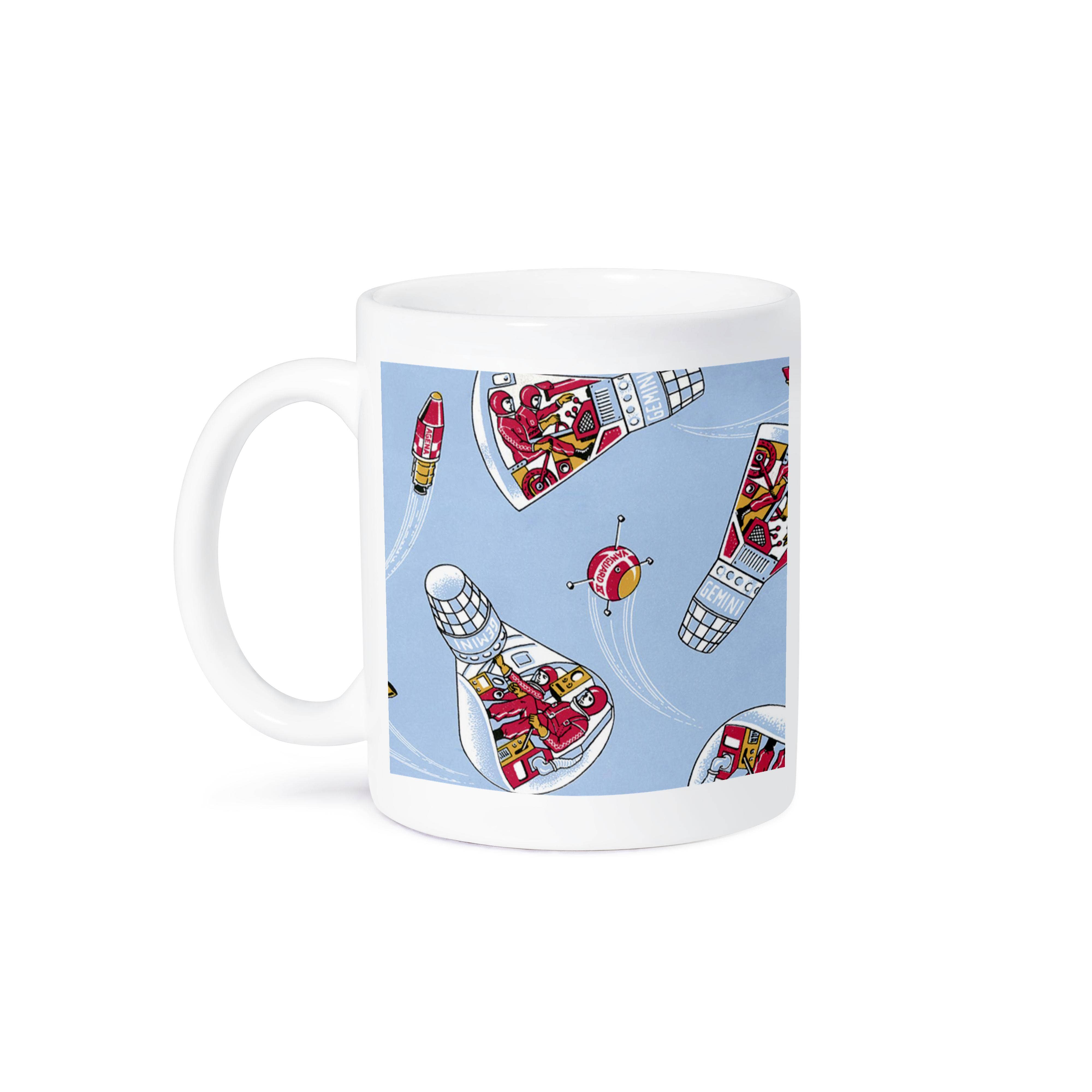 3dRose - Vente Tasse à café - 3dRose, Capsule spatiale rétro Gemini, Tasse8