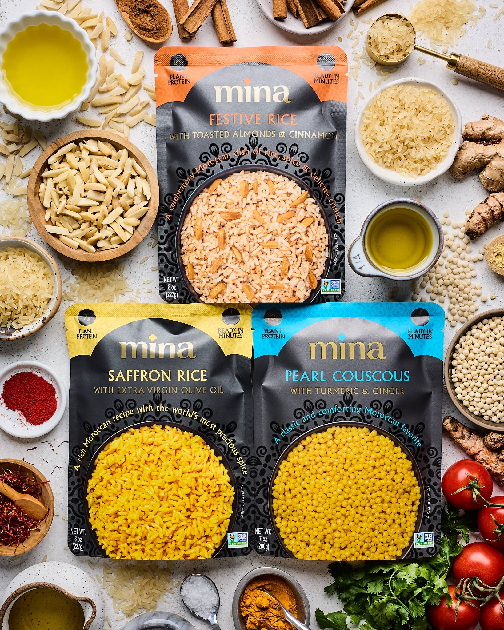 Mina - Wholesale Pasta - 7 oz Pearl Couscous with Turmeric & Ginger5