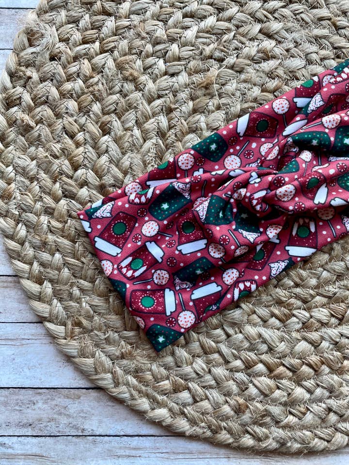 Holiday Coffee Knit Twist hoofdband voor wholesale door Designs by Rachel Joy