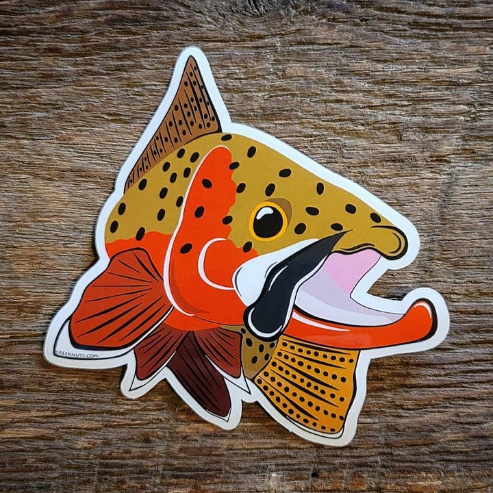 Cutthroat Trout Kype Sticker for wholesale by creeknuts.com
