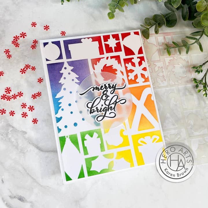 Hero Arts + Spellbinders Wholesale - Wholesale Stencil/Craft Die - Hero Arts Holiday Assortment Stencil4