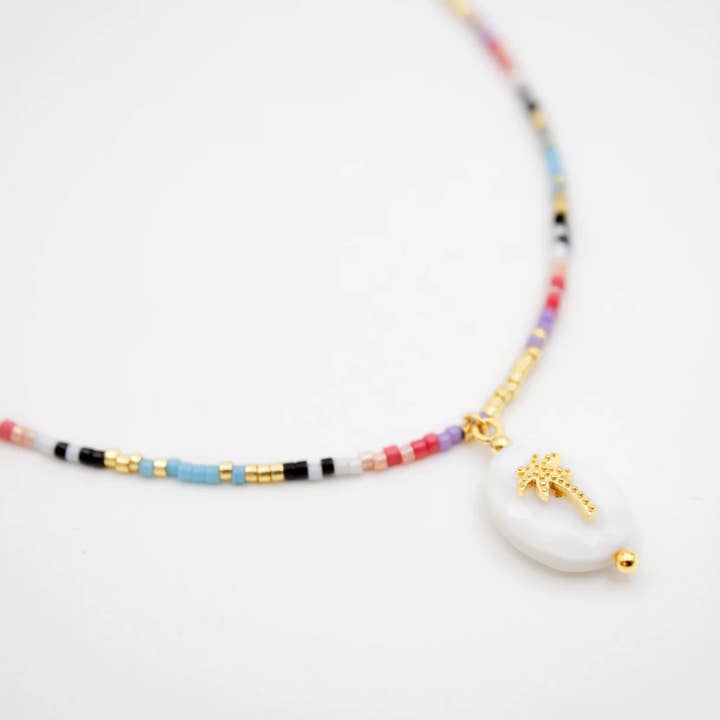 Colar de pérolas de palmeira - CARLA por atacado de L'Atelier des Dames