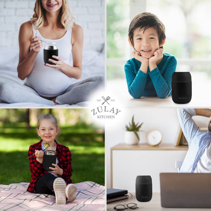 Zulay Kitchen - Wholesale Food Storage Container - 16oz Vacuum Insulated Food Jar Stainless Steel Lunch Jar6