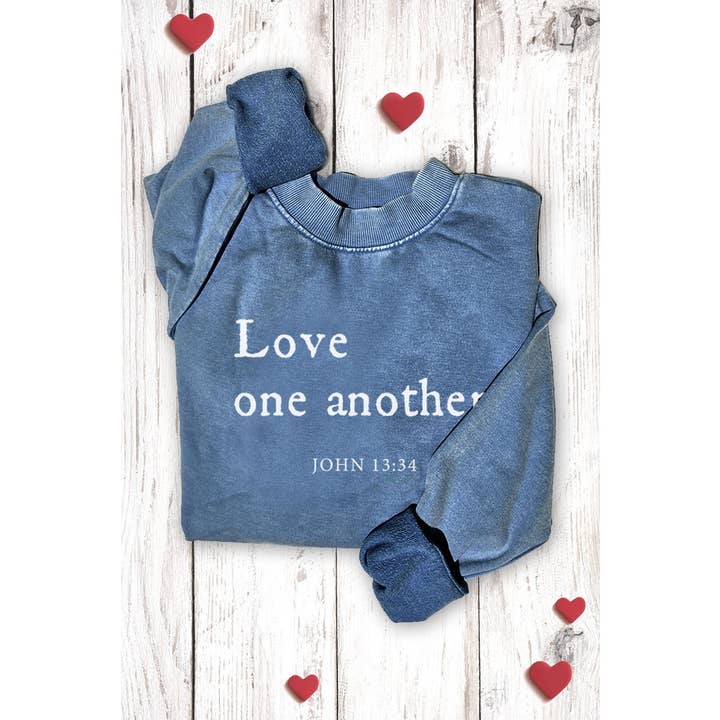 HRTandLUV - Wholesale Sweatshirt - Women's - LOVE ONE ANOTHER MINERAL GRAPHIC SWEATWHIRTS2