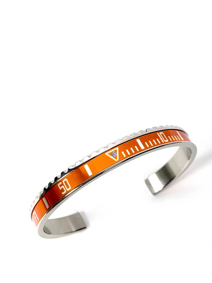 STÅL KLASSISKE ARMBÅND FARVE ORANGE MED DIAMANT for engroshandel hos Speedometer Official