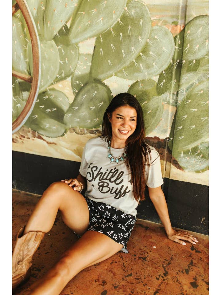 Cool Grey Shit'll Buff Graphic Tee for wholesale on Faire2