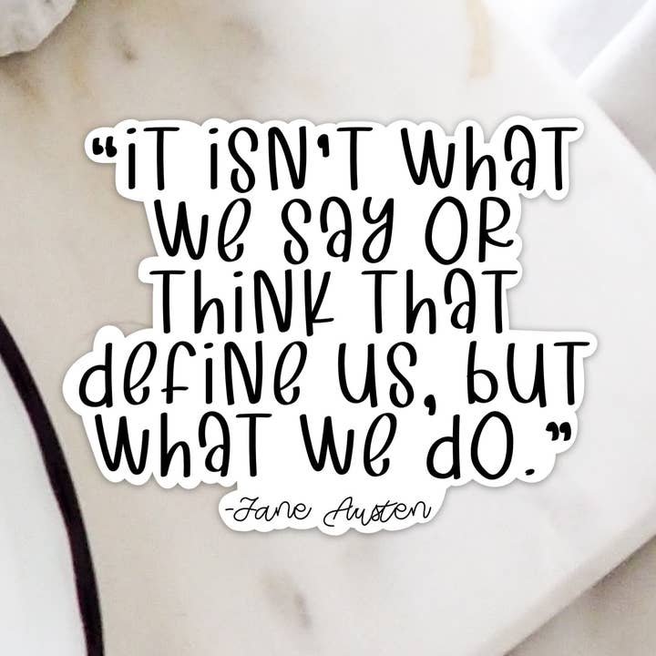 Autocollant en vinyle avec citation de Jane Austen, autocollants livresques pour la vente par TaleMeCo