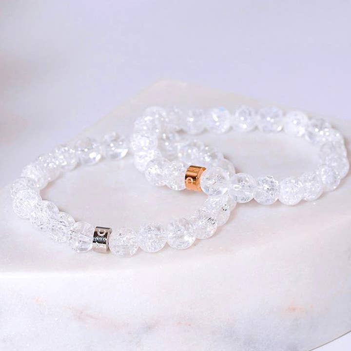Clear Quartz Bracelet (Crackle) for wholesale by Your Crystal
