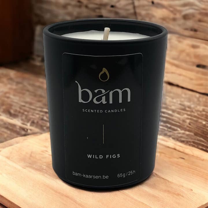 BAM - Wholesale Jar/Filled Candle - BAM - WILD FIGS scented candle - BLACK Collection Small0