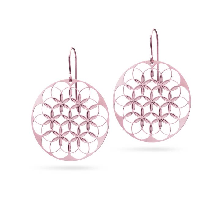”Flower of Life” örhängen | roséguldpläterad för wholesale av KOSAE