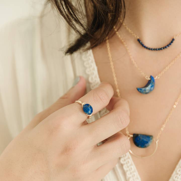 Lapis Lazuli Ring for wholesale by Seaflowerjewelry