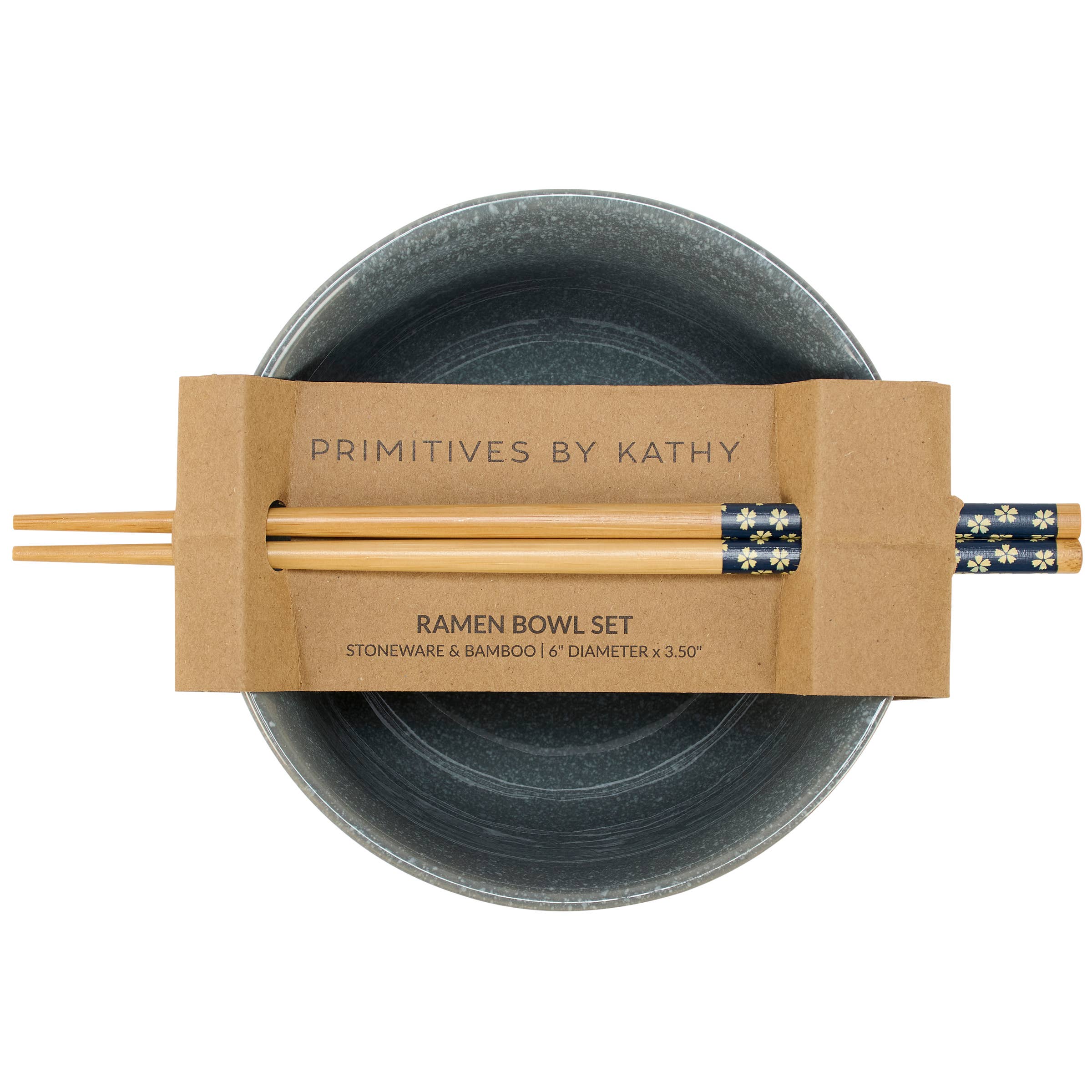 Primitives by Kathy - Wholesale Decorative Plate/Dish/Bowl - Ribbed Blue Ramen Bowl Set3