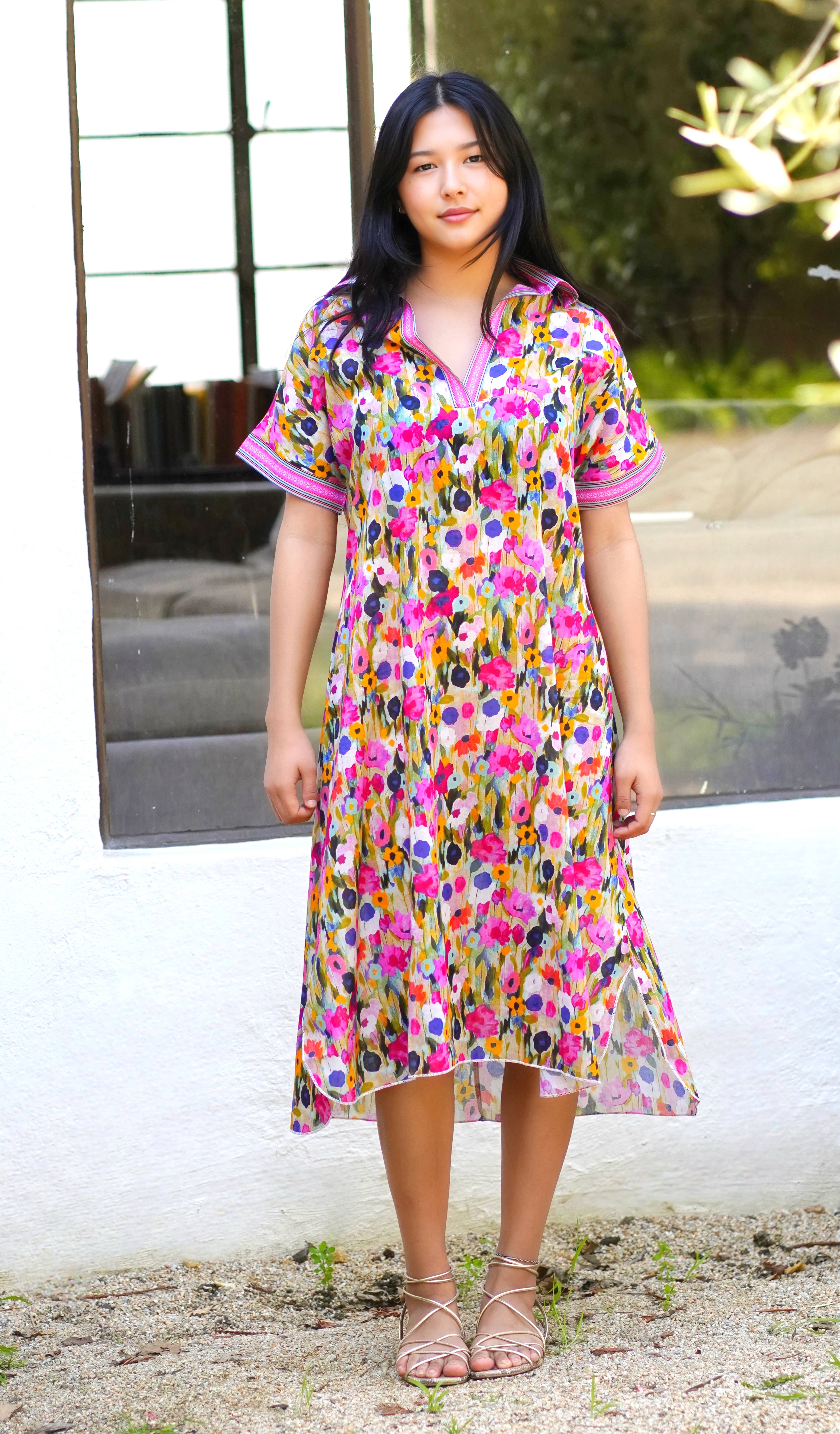 Rosa floral Vestido Floral Tallulah Rosa para venda a revendedores na Faire2