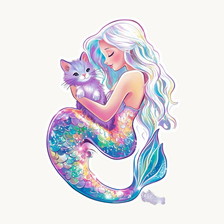 Mermaid and pet | Sticker Pack for wholesale by The sticker era