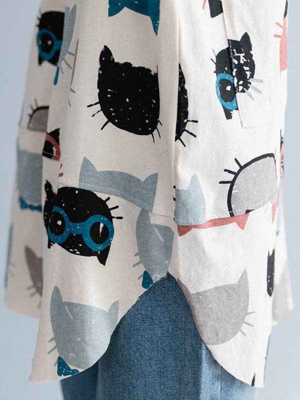 BEIGE Casual tecknad tryckt rund hals T-Shirt för wholesale på Faire8