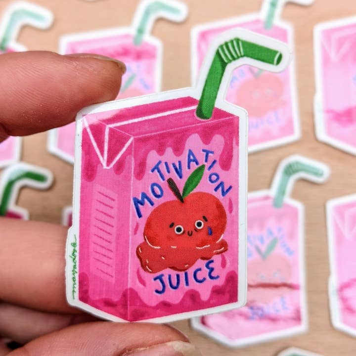 Motivationsjuiceklistermärke för wholesale av Mimo