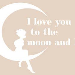 I Love you to the moon and back Large Stencil 10 mil - Reusable Patterns for wholesale by GoStencil