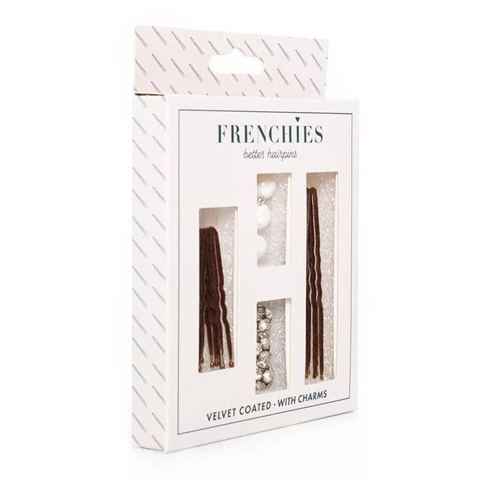 Frenchies - Wholesale Hair Pin - Frenchies with Charms - Brown1