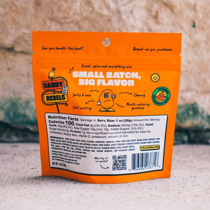Chilli Bomba - Wholesale Gummy - Chilli Bomba Spicy Mango Chili Chamoy Candy 4oz /12ct4