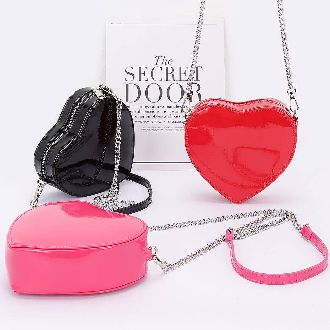 3AM BY H&D ACCESSORIES - Wholesale Crossbody Bag - Women's -  Enamel Heart Shape Crossbody Bag6