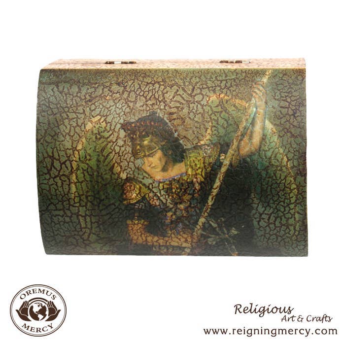 St. Raphael Rosenkranz-Aufbewahrungsbox 6" für den Großhandel von Oremus Mercy