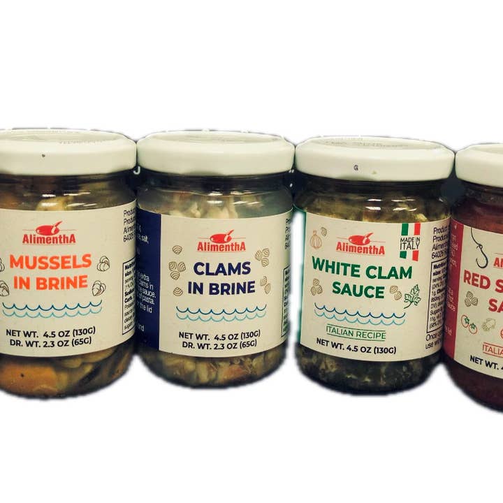 Gourmet Food Solutions, Inc. - Wholesale Sauce - Italian Clam Tomato Sauce | Alimentha, 4.5oz glass4