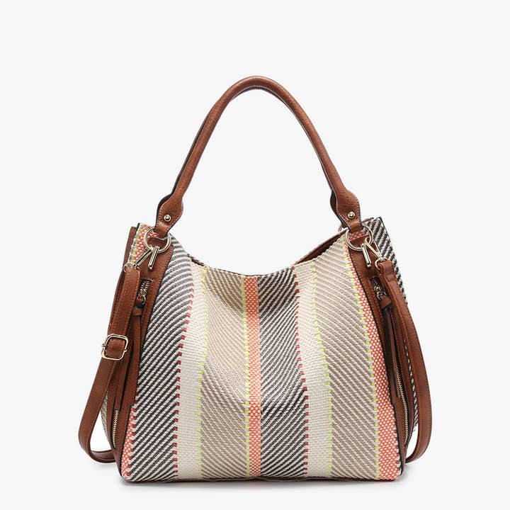 Multi *SALE* M1860STRP Connar Monogrammable Striped Tote for wholesale on Faire