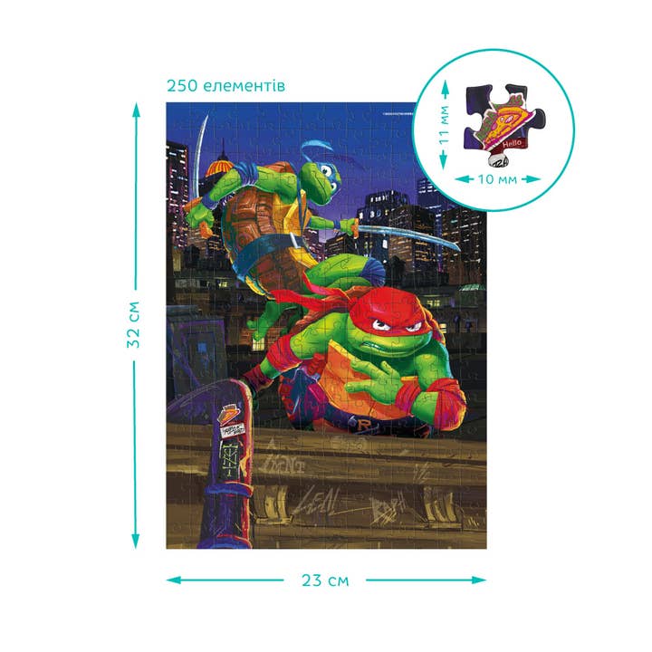 DoDo Brand - Wholesale Puzzle - Kids - Classic Puzzle TMNT - Leonardo & Rafael 250 Pieces2
