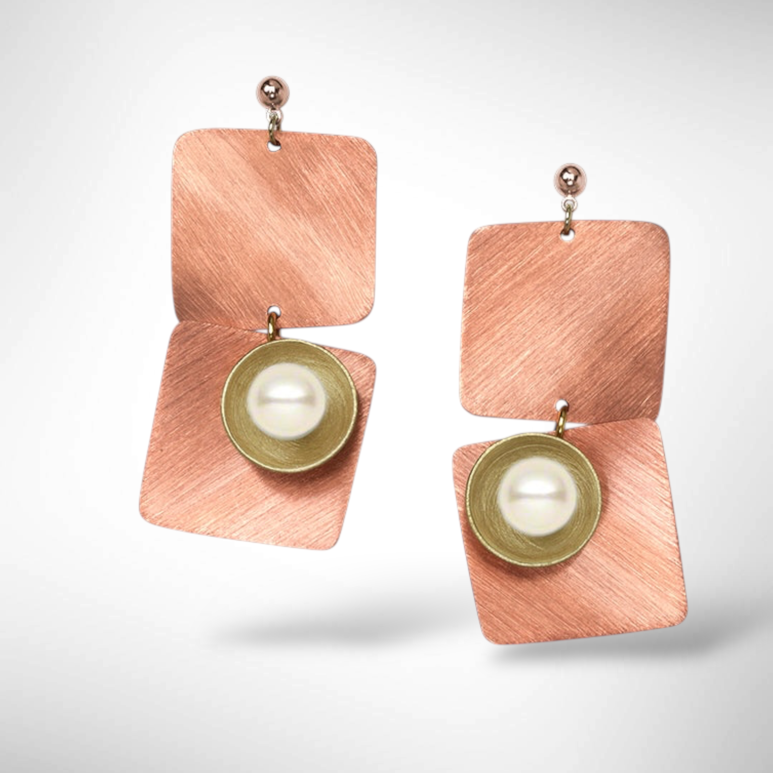 Chick Boss LLC – wholesale Hängande örhängen – SPRAY långa böjda rutor blandade Metal Post örhängen3