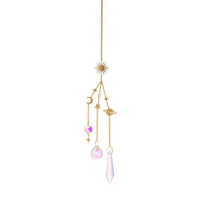 Plush Looks - Wholesale Wind Chime - Crystal Sun And Star Shaped Wind Chime Pendant6