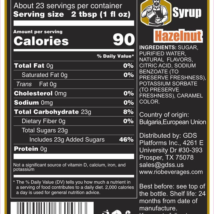 RIO - Vendita all'ingrosso Sciroppi aromatizzati - Sciroppo di caffè alla nocciola4