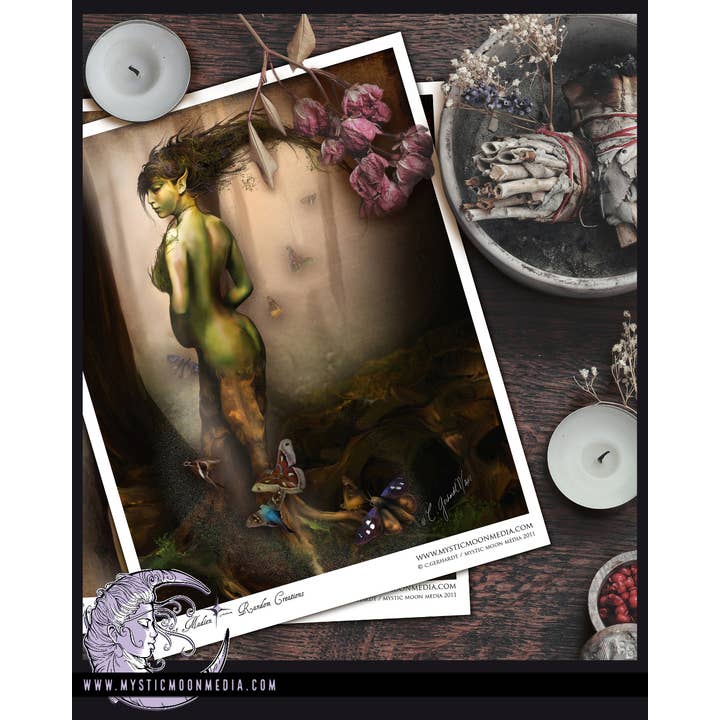 Mystic Moon Media LLC – wholesale Art print – "Ent Maiden" Woodland Fantasy Art Print