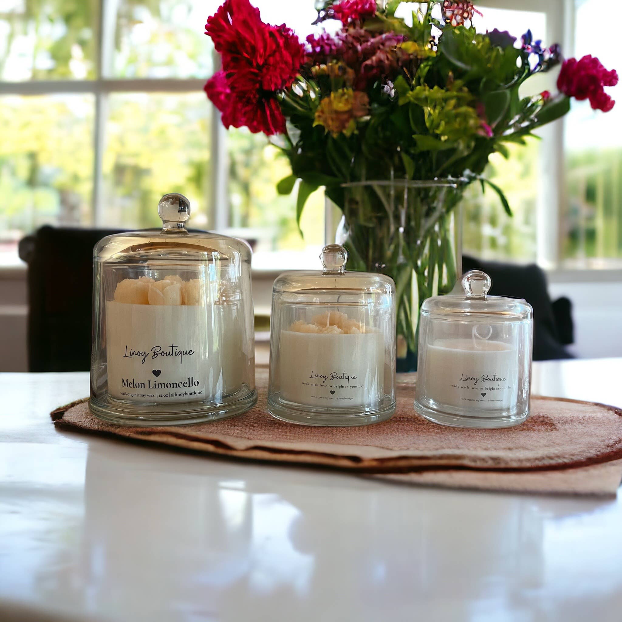 Linoy Boutique - Vendita all'ingrosso Candela in vasetto - Candela in Barattolo con Campana